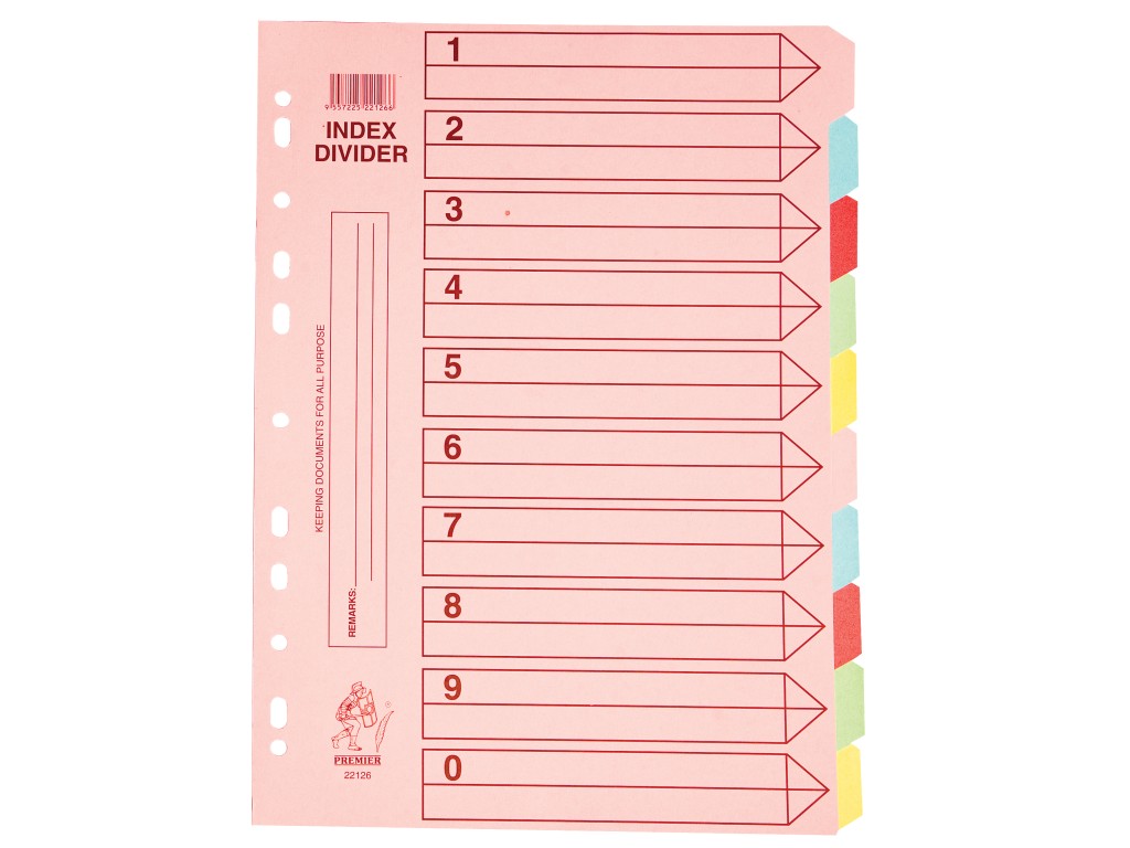 Index Carton Color 10/Set